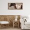 Stupell Industries Dashing Brown Horse Floater Framed Canvas Wall Art Design by Nina Blue